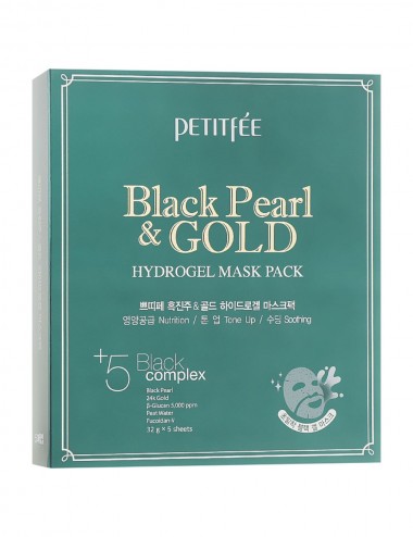 PETITFEE Black & Gold Hydrogel Mask Pack